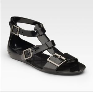 BNWT Black Burberry jelly gladiator sandal